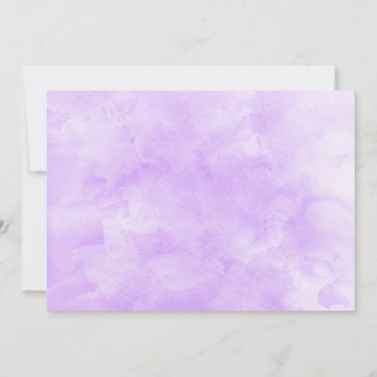 紫のバラと金ゴールドフローラ結婚写真 セーブザデート (裏面)