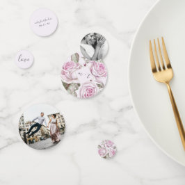 紫のバラの写真結婚と名前 コンフェッティ