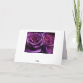 紫のバラの哀悼感謝カード サンキューカード (裏面)