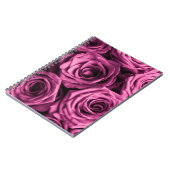 紫のバラの花束、花のフローラ背景 ノートブック (左側)