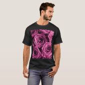 紫のバラの花束、花のフローラ背景 Tシャツ (正面フル)