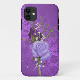 紫のバラオンダマスク iPhone 11 ケース
