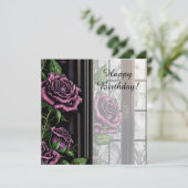 紫のバラザウィンドウ – ゴシックスタイル誕生日 (スタンド正面)