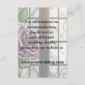 紫のバラザウィンドウ – ゴシックスタイル エンクロージャーカード (裏面)