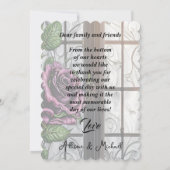 紫のバラザウィンドウ – ゴシックスタイル サンキューカード (裏面)