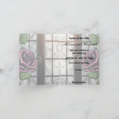 紫のバラザウィンドウ – ゴシックスタイル 招待状 (内部)