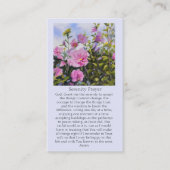 紫のバラシャロン花の同情カード 名刺 (正面)