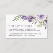 紫のバラフローラディスプレイシャワー囲いカード エンクロージャーカード (正面)