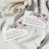 紫のバラフローラディスプレイシャワー囲いカード エンクロージャーカード