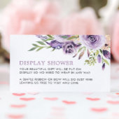 紫のバラフローラディスプレイシャワー囲いカード エンクロージャーカード