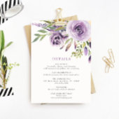 紫のバラフローラ結婚の詳細エンクロージャカード エンクロージャーカード