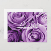 紫のバラブーケギフトアイテムfor Her V2 ポストカード (正面/裏面)