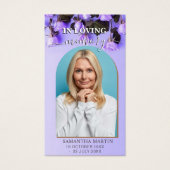 紫のバラミニマル記念葬式ブックマーク (正面)