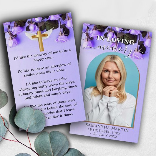 紫のバラミニマル記念葬式ブックマーク