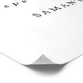 紫のバララヴは甘結婚いデザートバーのサイン ポスター (角)