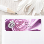 紫のバラ差出人住所ウェディングラベル ラベル (インサイチュ)
