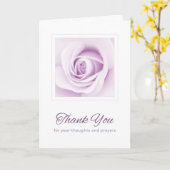 紫のバラ感謝していあなたの考えと祈りの言葉を折った カード (黄色い花)