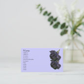紫のバラ抽象芸術の花 名刺 (スタンド正面)