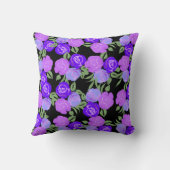 紫のバラ枕 クッション (裏面)