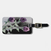 紫のバラ水彩ラゲッジタグ ラゲッジタグ (正面横)