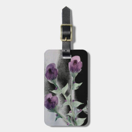 紫のバラ水彩ラゲッジタグ ラゲッジタグ