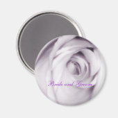 紫のバラ磁石（新郎新婦） マグネット (正面/裏面)