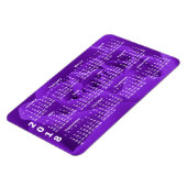 紫のバラ花びら2018カレンダー マグネット (左側)