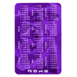 紫のバラ花びら2018カレンダー マグネット