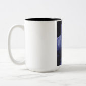 紫のバラ花 ツートーンマグカップ (左)