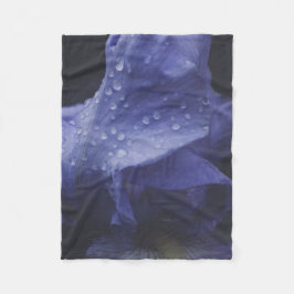 紫のバラ花 フリースブランケット