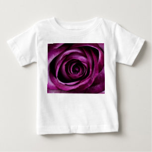 紫のバラ花 ベビーTシャツ