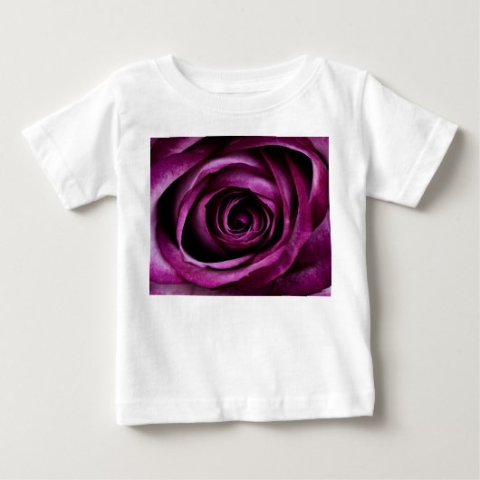 紫のバラ花 ベビーTシャツ (正面)