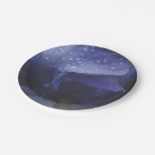 紫のバラ花 ペーパープレート (アングル)