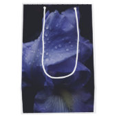 紫のバラ花 ミディアムペーパーバッグ (裏面)