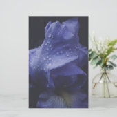 紫のバラ花 便箋 (スタンド正面)