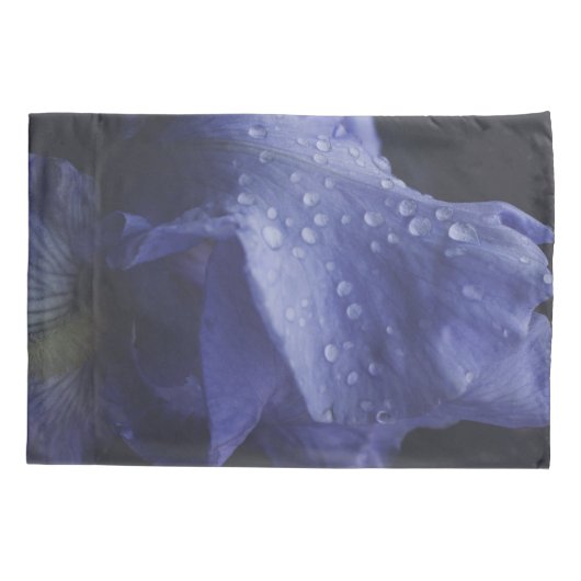 紫のバラ花 枕カバー (裏面)