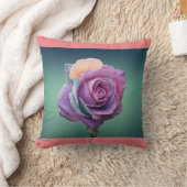 紫のバラ装飾用クッション。 クッション (ブランケット)