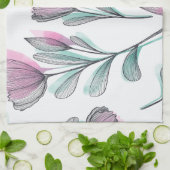 紫のバラ キッチンタオル (折り畳み)