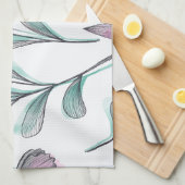 紫のバラ キッチンタオル (四つ折り)