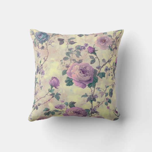 紫のバラ クッション (裏面)