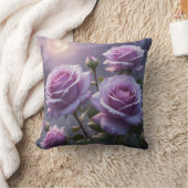 紫のバラ クッション (ブランケット)