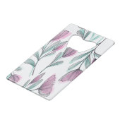 紫のバラ クレジットカード栓抜き (正面アングル)