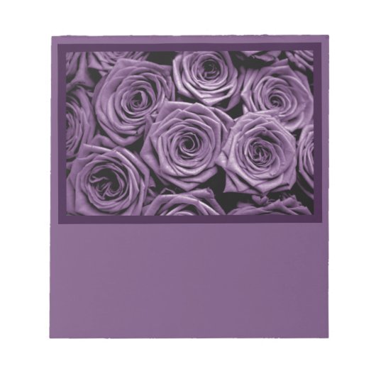 紫のバラ ノートパッド (正面)