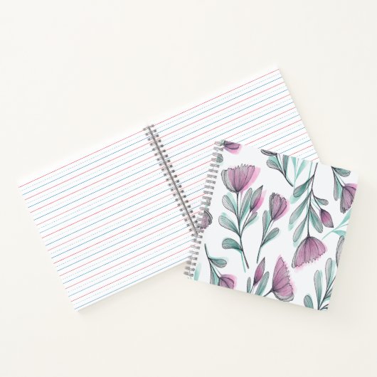 紫のバラ ノートブック (内部)