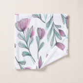 紫のバラ バスタオルセット (ウォッシュタオル)