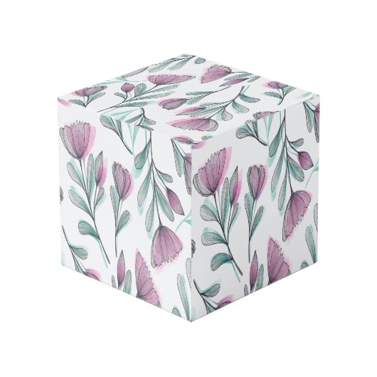 紫のバラ フォトキューブ (裏面アングル)