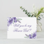 紫のバラ |ブライダルパーティエレガント提案 招待状 (スタンド正面)