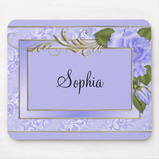 紫のバラ マウスパッド (正面)