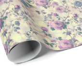 紫のバラ ラッピングペーパー (ロールコーナー)