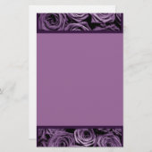 紫のバラ 便箋 (正面/裏面)